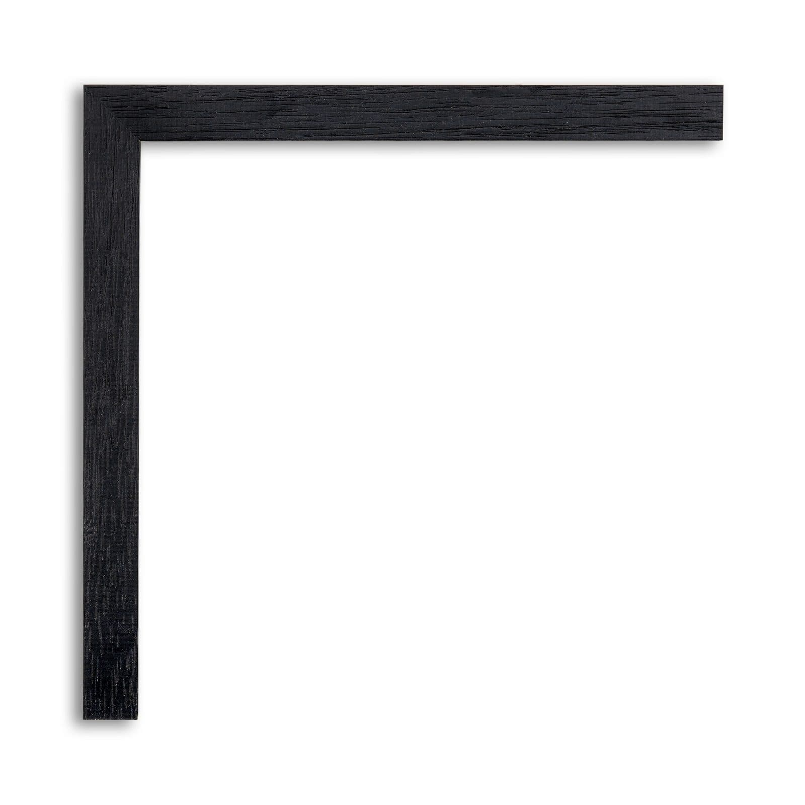 2.2cm Wood Grain Black, corner sample